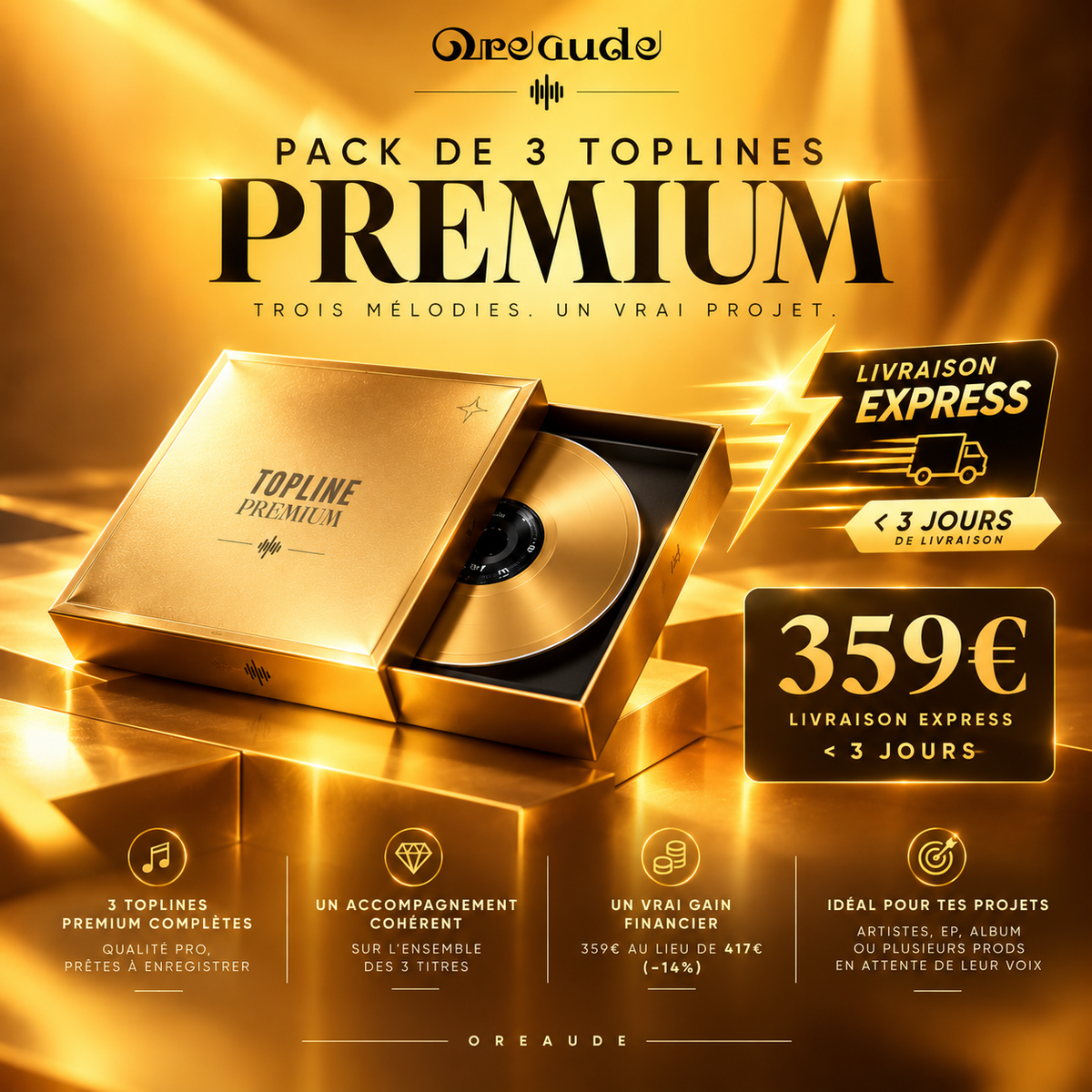 Pack 3 TOPLINES PREMIUM